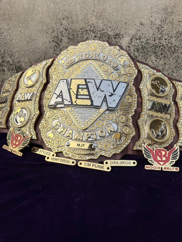 MJF Custom AEW World Champion Title Belt. - Image 4