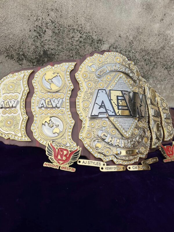 MJF Custom AEW World Champion Title Belt. - Image 6