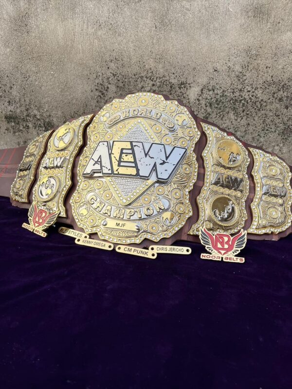 MJF Custom AEW World Champion Title Belt. - Image 7