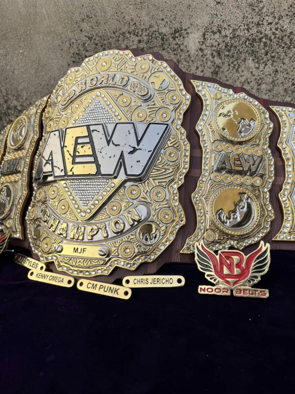 MJF Custom AEW World Champion Title Belt. - Image 8