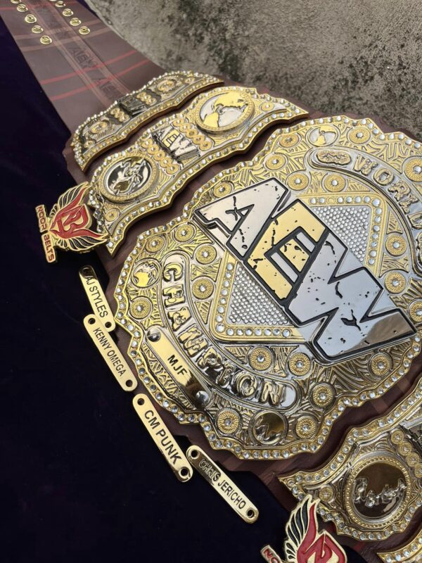 MJF Custom AEW World Champion Title Belt. - Image 9