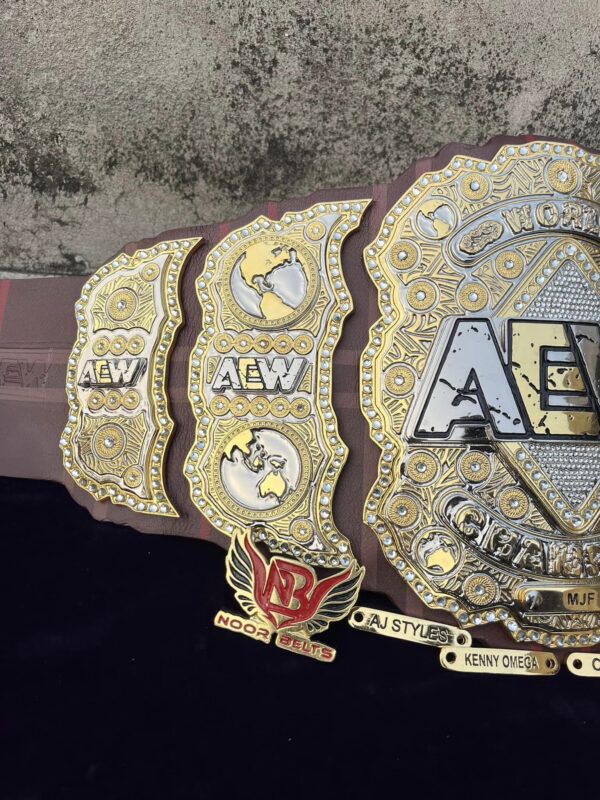 MJF Custom AEW World Champion Title Belt. - Image 12