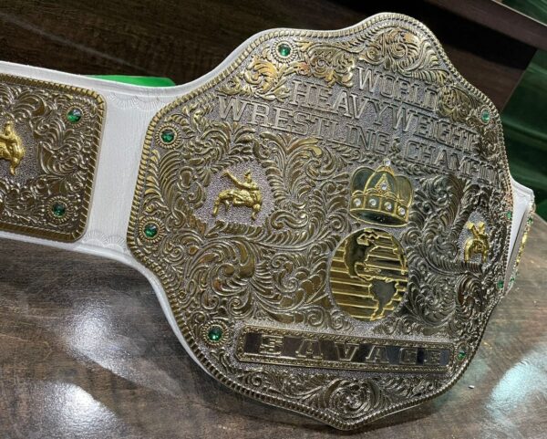 Big gold Custom Championship Title Belt.