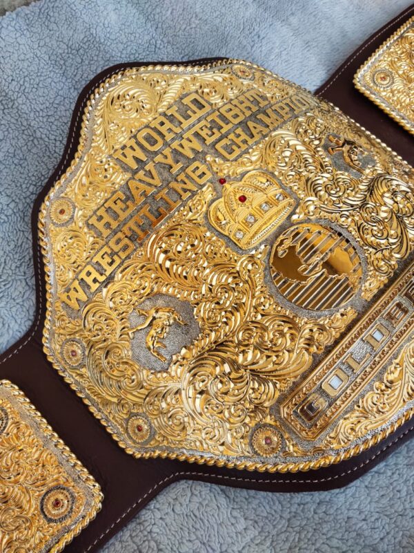 HANDMADE 3D CRUMRINE WORLD HEAVYWEIGHT CHAMPIONSHIP TITLE BELT.