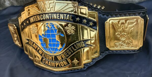 WWF Black Intercontinental Championship Replica Title Belt - Image 2