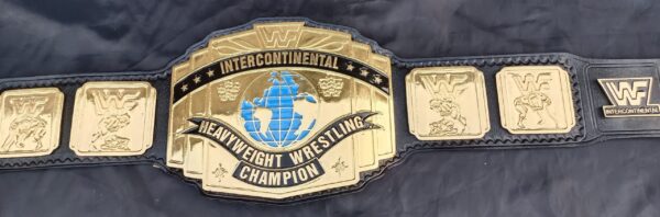 WWF Black Intercontinental Championship Replica Title Belt - Image 4