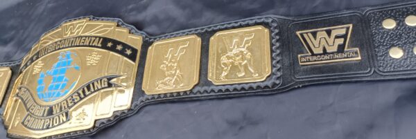 WWF Black Intercontinental Championship Replica Title Belt - Image 5