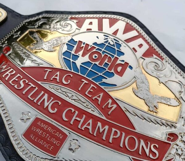 AWA World Tag Team Wrestling Championship Belt Zinc - Image 4