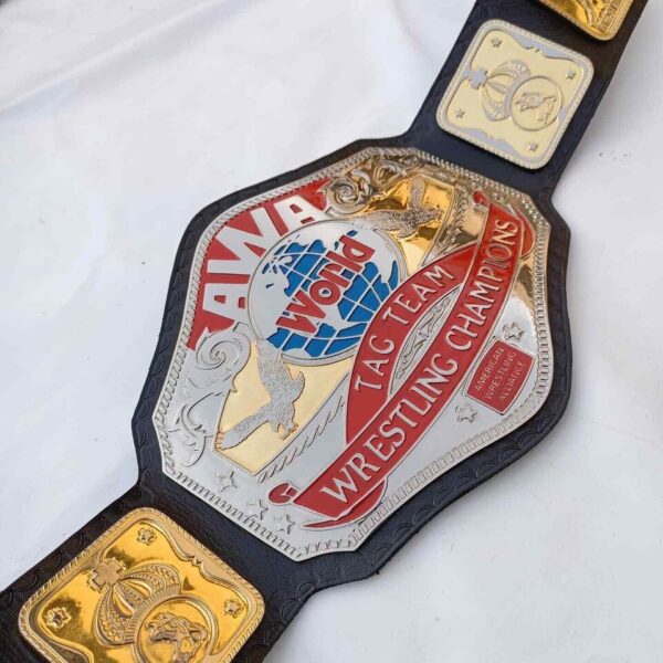 AWA World Tag Team Wrestling Championship Belt Zinc - Image 2