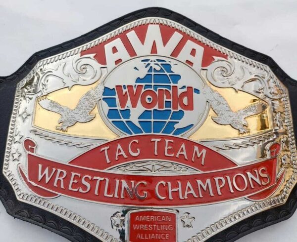 AWA World Tag Team Wrestling Championship Belt Zinc