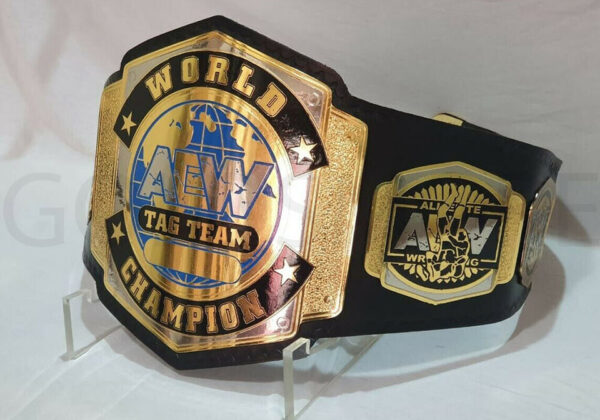 AEW WORLD TAG TEAM WRESTLING CHAMPIONSHIP BELT REPLICA - Image 3